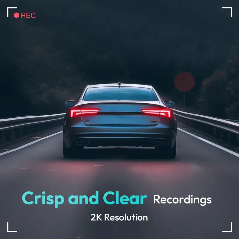 2K Dash Cam 140° Wide-Angle