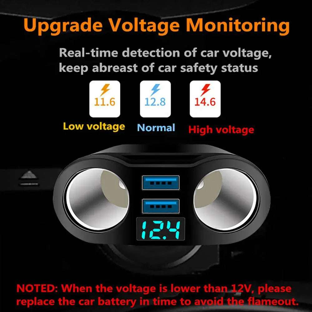 Car Charger Socket Splitter